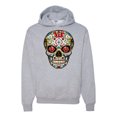 thumbnail image 1 of Dia de los Muertos Trippy Psychedelic Drugs Skull Fashion Graphic Hoodie Sweatshirt, Heather Grey, 3XL, 1 of 1