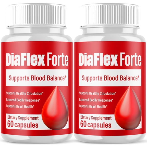 DiaFlex Forte Blood Support Pills Advanced Formula Vitamin Supplement DiaFlexForte 120 Capsules