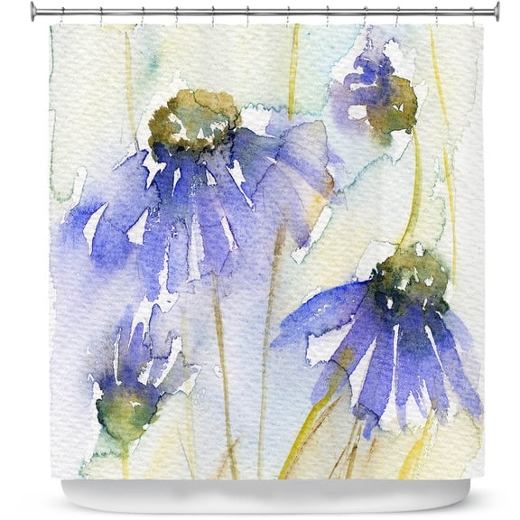 DiaNoche Designs Cottage Garden Shower Curtain, 70"x93" Mildew Resistant