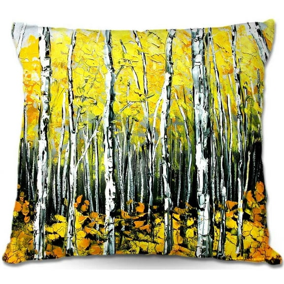 DiaNoche Designs Throw Pillows from Artist Aja Ann - Fall Aspens Trees