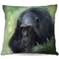 thumbnail image 1 of DiaNoche Designs Throw Pillows from Artist Alex Ruiz - Chimpanzee, 1 of 1