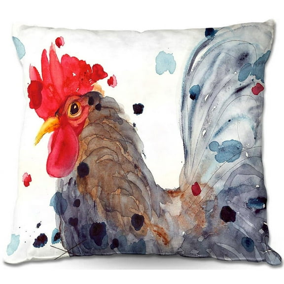 DiaNoche Designs Throw Pillows from Artist Dawn Derman - Barnvelder Rooster