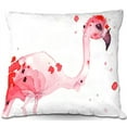 thumbnail image 1 of DiaNoche Designs Throw Pillows from Artist Dawn Derman - Flo Flamingo, 1 of 1