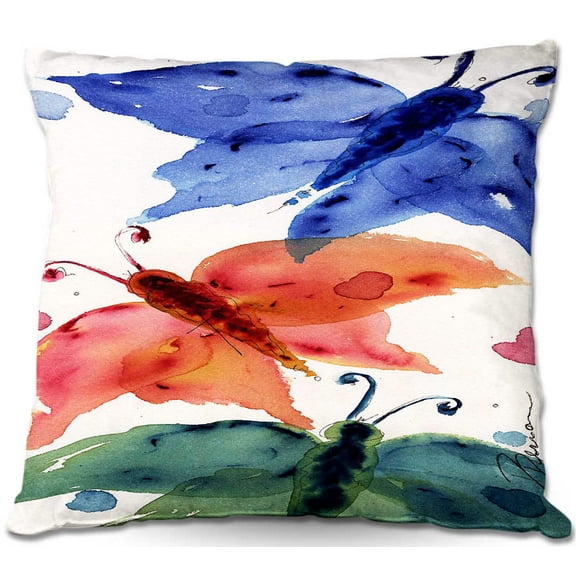 DiaNoche Designs Throw Pillows from Artist Dawn Derman - Three Moths II