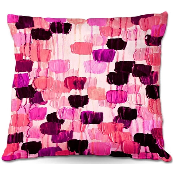 DiaNoche Designs Throw Pillows from Artist Julia Di Sano - Flower Brush Pink