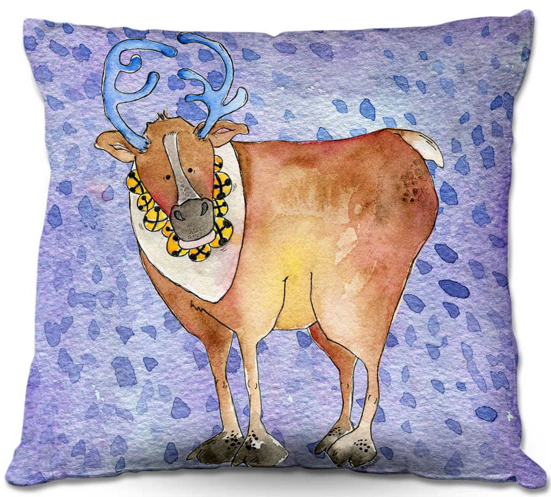 Unique Couch Throw Pillows  Marley Ungaro - Christmas Wreath Panda -  DiaNoche Designs