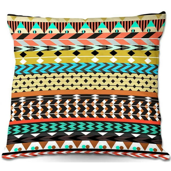 DiaNoche Designs Throw Pillows from Artist Organic Saturation - Desert Aztec Pattern