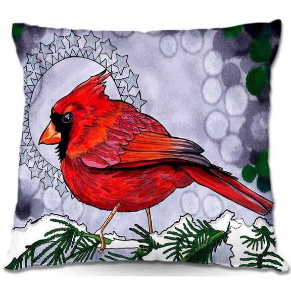 DiaNoche Designs Throw Pillows from Artist Rachel Brown - Cosmo Cardinal