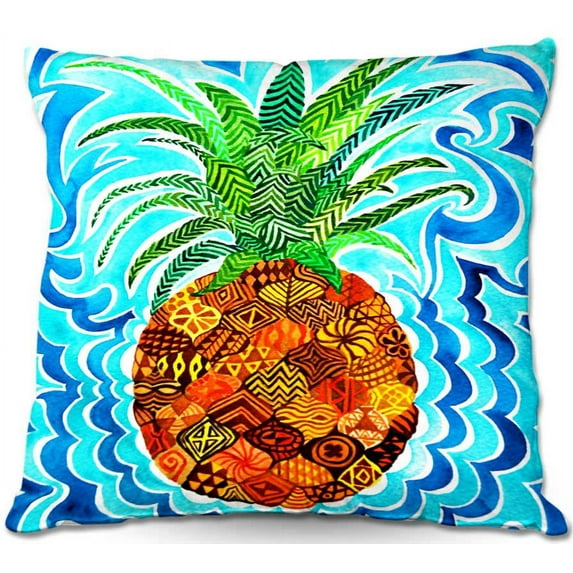 DiaNoche Designs Throw Pillows from Artist Rachel Brown - Psychedelic Pineapple