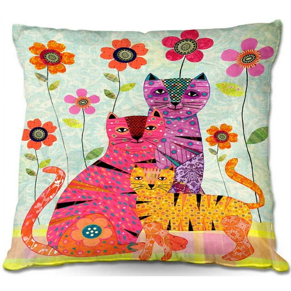 DiaNoche Designs Throw Pillows from Artist Sascalia - Cat Family