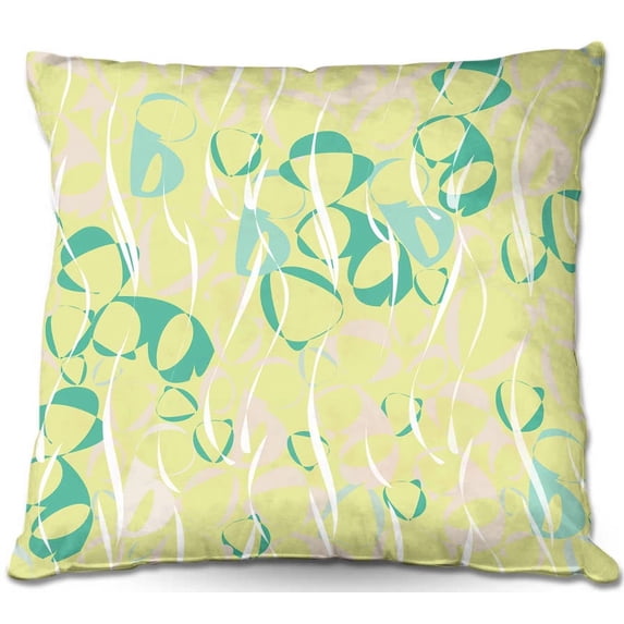 DiaNoche Designs Throw Pillows from Artist Sue Brown - Key Rings Green