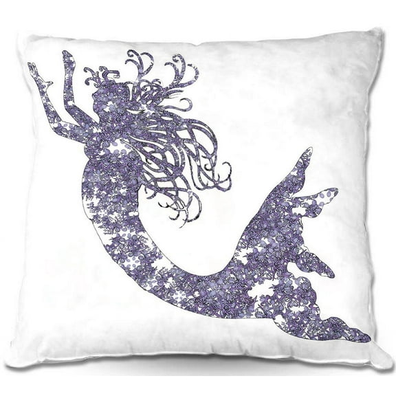 DiaNoche Designs Throw Pillows from Artist Susie Kunzelman - Mermaid Periwinkle