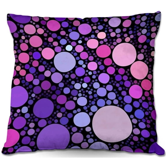 DiaNoche Designs Throw Pillows from Artist Sylvia Cook - Cool Dots Orchid