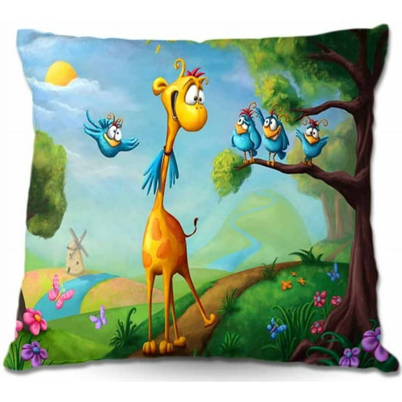 DiaNoche Designs Throw Pillows from Artist Tooshtoosh - Giraffraf