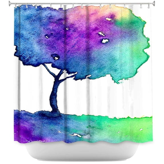 DiaNoche Designs Unique Bathroom Shower Curtains by Brazen Design Studio - Hue Tree II