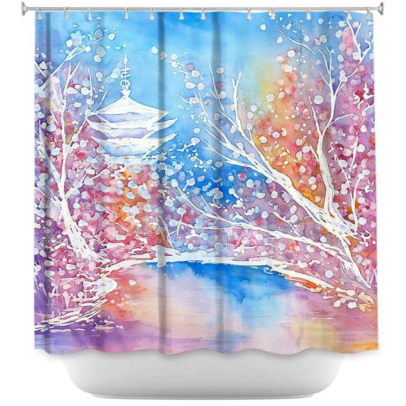 DiaNoche Designs Unique Bathroom Shower Curtains by Brazen Design Studio - Senso Ji Japan