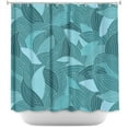 thumbnail image 1 of DiaNoche Designs Unique Bathroom Shower Curtains by Julia Grifol - Blue Leaves II, 1 of 1
