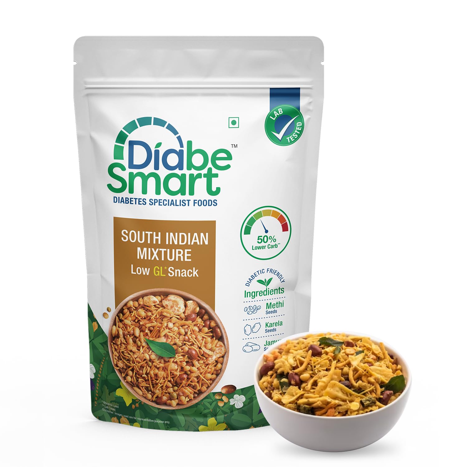 Diabesmart Diabetic Snacks South Indian Mixture (180G) Tested For 70