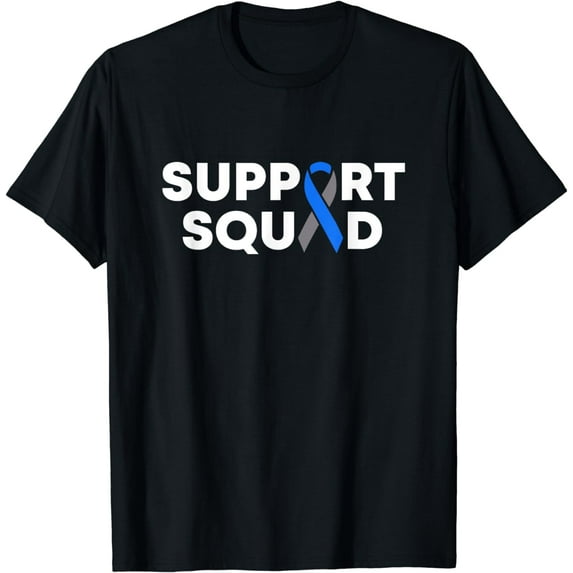 Diabetes Awareness Month Support Squad Blue Ribbon Diabetic T-Shirt