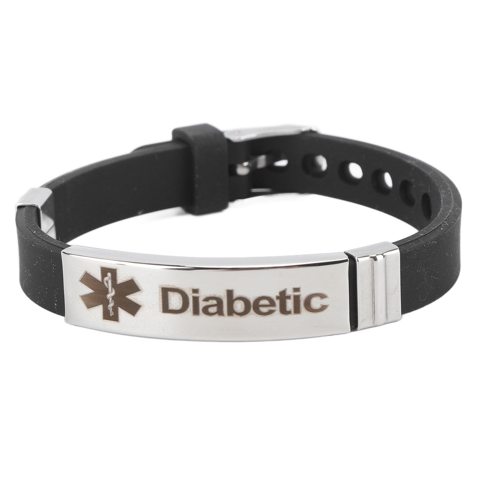 Diabetes Medical Alert Bracelet Emergency ID Awareness Jewelry Diabetes ...