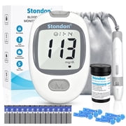 Stondon Blood Glucose Monitor Kit, Blood Sugar Testing Kit, 50 Glucometer Strips, 50 Lancets, Test Strips Blood Sugar Meter Glucometer for people with diabetes