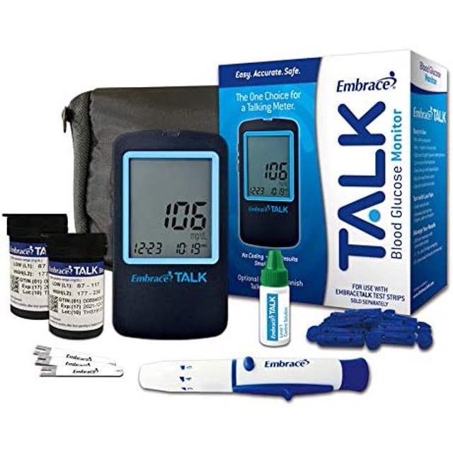 Diabetes Testing Kit Glucose Testing Kit includes Embrace Talk Meter