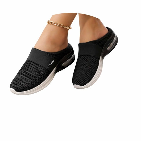 Diabetic Air-Cushion Slip-On Walking Shoes, Orthopedic Diabetic Slippers, with Arch-Support for Women