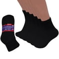 thumbnail image 1 of Diabetic Ankle Socks, Non-Binding Circulatory Cushion Cotton Quarter Socks for Men’s Women’s (Black - 12 Pairs, Socks Size 13-15, Fit Men's Shoe Size 9-14), 1 of 8