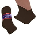 thumbnail image 1 of Diabetic Ankle Socks, Non-Binding Circulatory Cushion Cotton Quarter Socks for Men’s Women’s (Brown - 12 Pairs, Socks Size 13-15, Fit Men's Shoe Size 9-14), 1 of 6