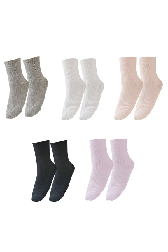 Diabetic Care Socks 5 Pairs Foot Protection Women Womens Cotton for Multifunction Soft Elderly Combed