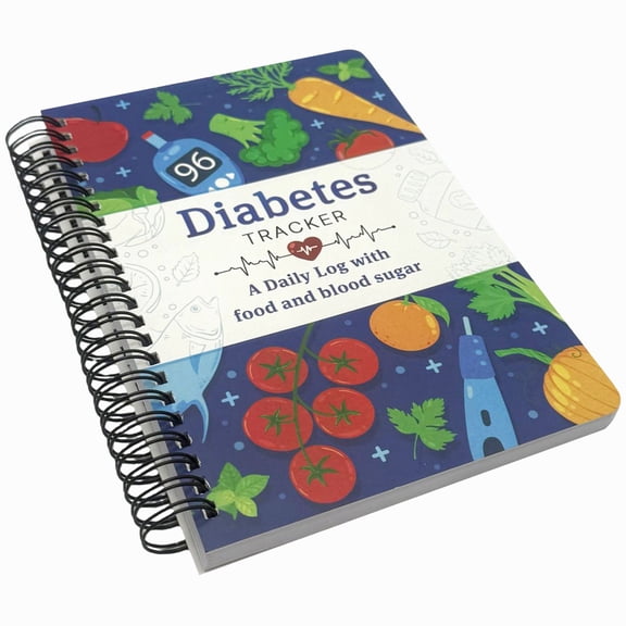 Essential Diabetes Log Book: A5 Spiral Bound Daily Monitor for Tracking Blood Sugar, Food, Glycemic Index, Carbs, Calories & Insulin for Type 1 & 2