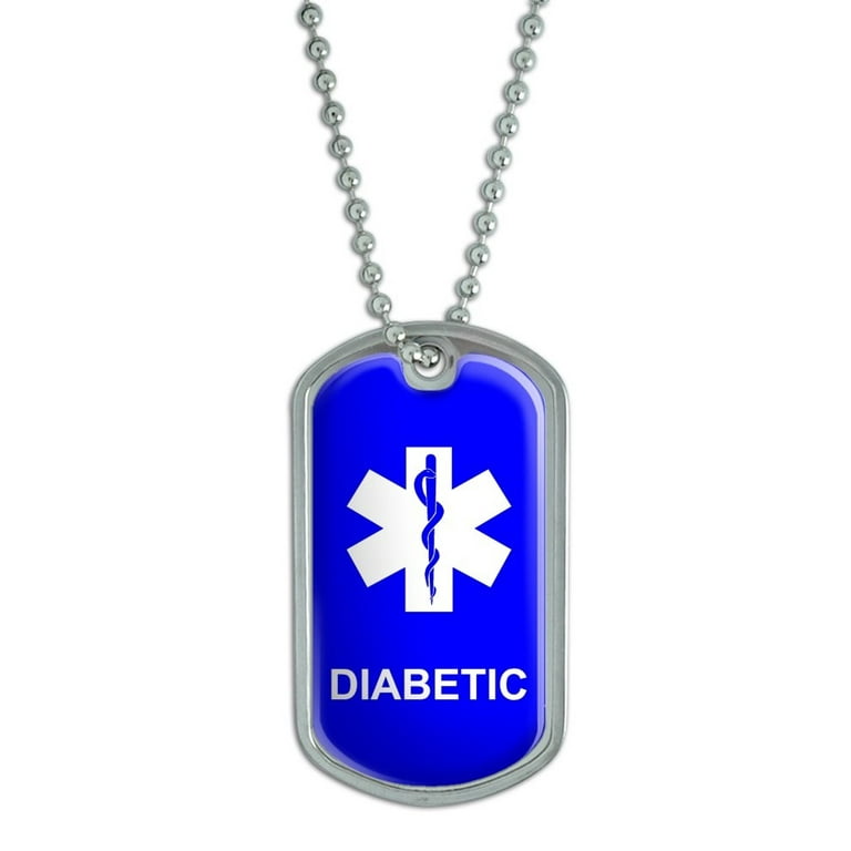 Diabetic dog tag necklace 2025