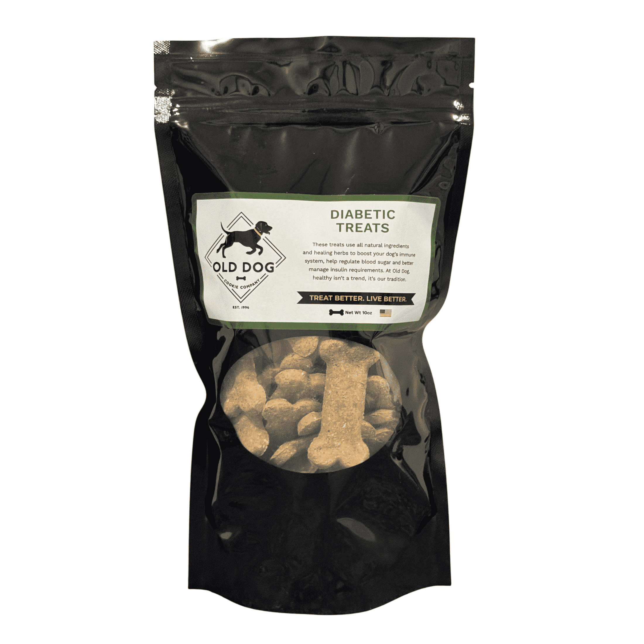 Diabetic Dog Treats 10 oz, Low Calorie, All Natural, Vet Approved