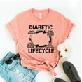 thumbnail image 1 of Diabetic Life Cycle T-shirt Diabetes Support Awareness Shirt Type One Tee Gift Shirts Is A Beautiful Ride Shirt. Cycling Super Man-women Workout Bicycle Bike Gym, 1 of 3