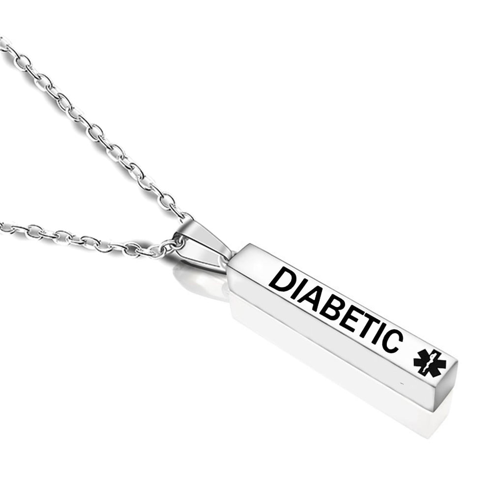 Diabetes Free Medical Id Necklace Diabetes Awareness Diabetes