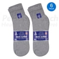 thumbnail image 1 of Diabetic Quarter Socks for Men & Women Physicians Approved Socks, 6 Pairs, Size 10-13 (Gray), 1 of 5