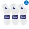 thumbnail image 1 of Diabetic Quarter Socks for Men & Women Physicians Approved Socks, 9 Pairs, Size 13-15 (White), 1 of 5