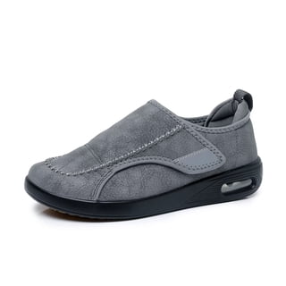 Diabetic Shoes for Men & Women Extra Wide Slip-on Shoes - Adjustable Walking Shoes for Swollen Feet, Elderly Sensitive Feet & Neuropathy, Air Cushion Sole Non-Slip Mules for Indoor & Outdoor