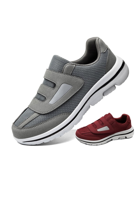 Diabetic Shoes for Men and Women Extra Wide Width Adjustable Sneakers for Swollen Feet Soft Sole Orthopedic Slip On Walking Shoes with Velcro Strap Comfortable Lightweight