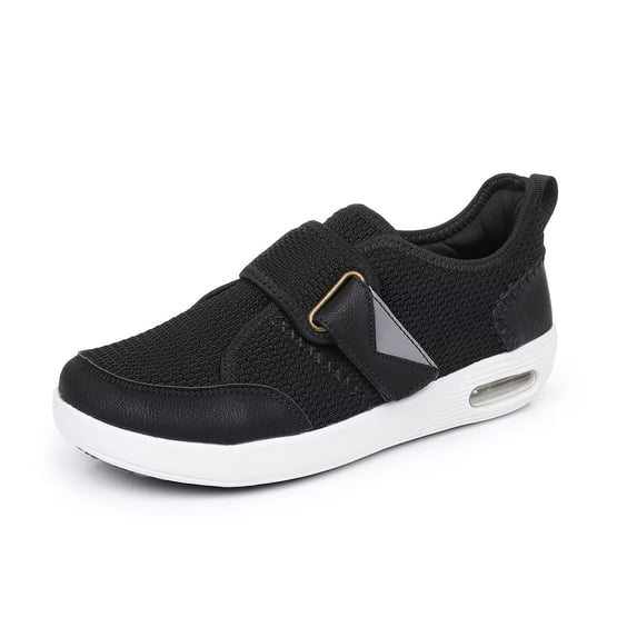 Diabetic Shoes for Men Extra Wide Adjustable Walking Sneakers for Swollen Feet Edema Elderly Breathable Lightweight Non Slip Shoes
