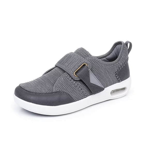 Diabetic Shoes for Men Extra Wide Adjustable Walking Sneakers for Swollen Feet Edema Elderly Breathable Lightweight Non Slip Shoes