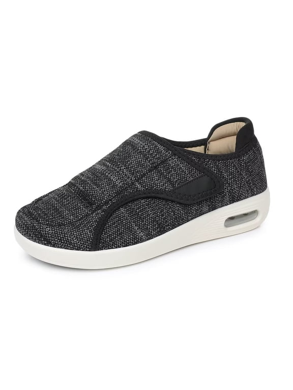 Diabetic Shoes for Men and Women, Extra Wide Adjustable Slip-On Shoes for Swollen Feet, Walking Shoes for Neuropathy, Easy On Off