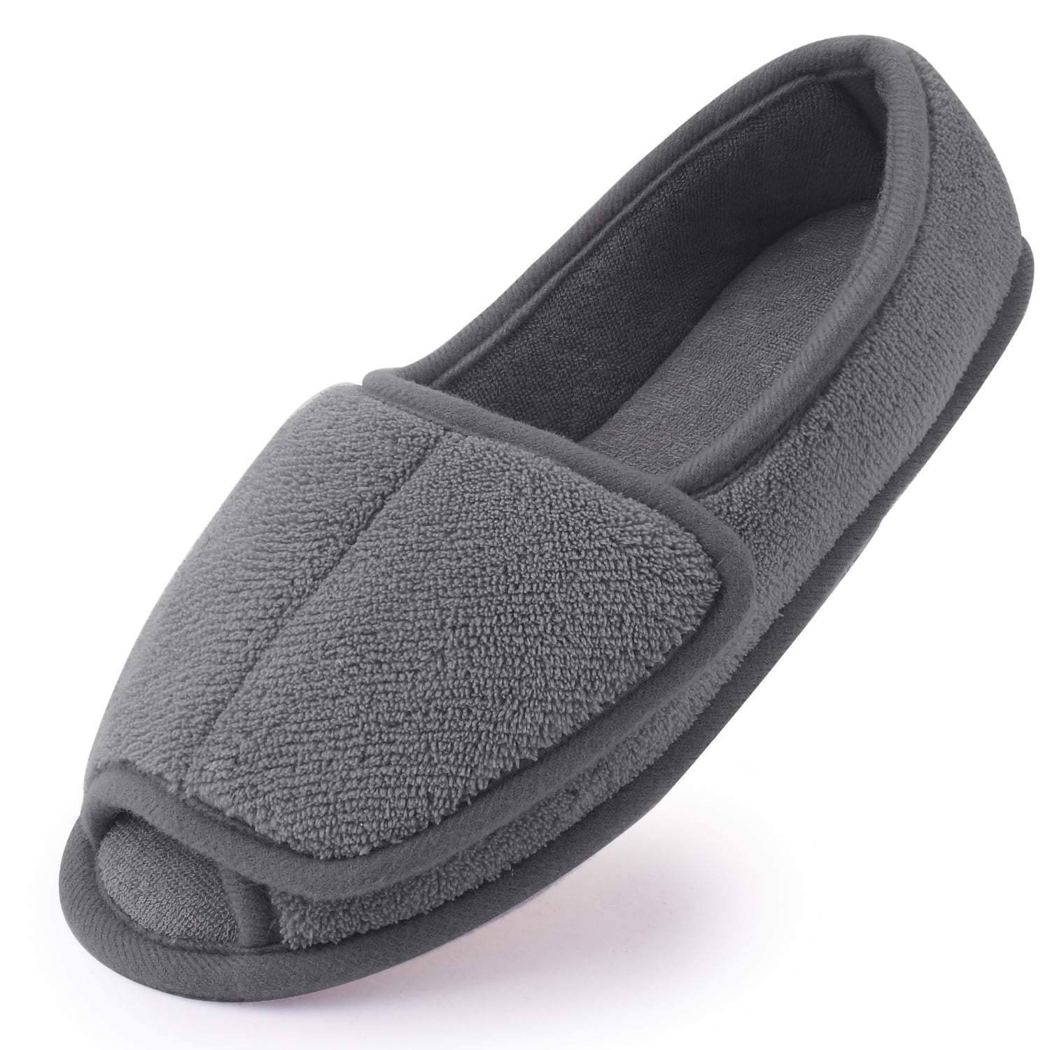Diabetic Slippers for Women Memory Foam Arthritis Edema Adjustable Open Toe Swollen Feet House Shoes Grey 11 f6b9081e 4a38 4974 a542 0f4407578d80.7f13cacab4fea085ff2ad67da54a800f