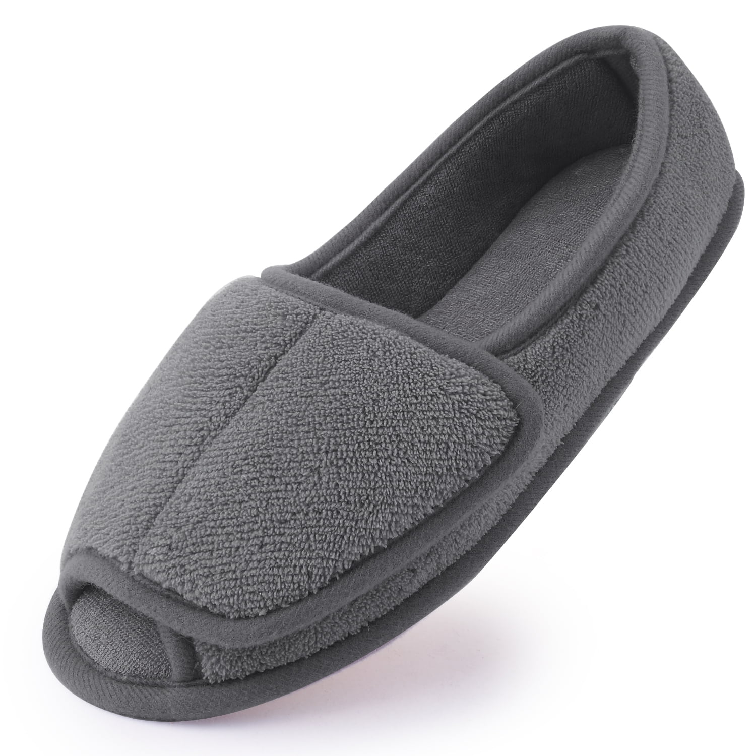 Women's Memory Foam Diabetic Slippers - Adjustable Orthopedic Shoes For Swollen Feet, Plantar Fasciitis