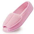 thumbnail image 1 of Diabetic Slippers for Women Memory Foam Arthritis Edema Adjustable Open Toe Swollen Feet House Shoes, Pink 6, 1 of 7