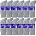thumbnail image 1 of Diabetic Socks Men's & Women Crew Style Physicians Approved Socks 3-6-12 Pack (Gray, 9-15), 1 of 5