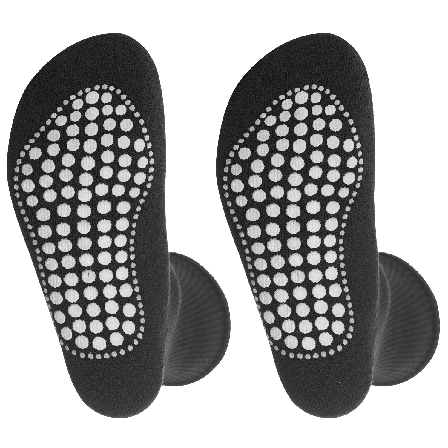 Diabetic Socks - Non Skid Hospital Loose Fitting Slipper Socks With Gripper Bottoms 2 Pack Savings - Gripper socks - Men's Size 10-13 (Skid 2 Black)