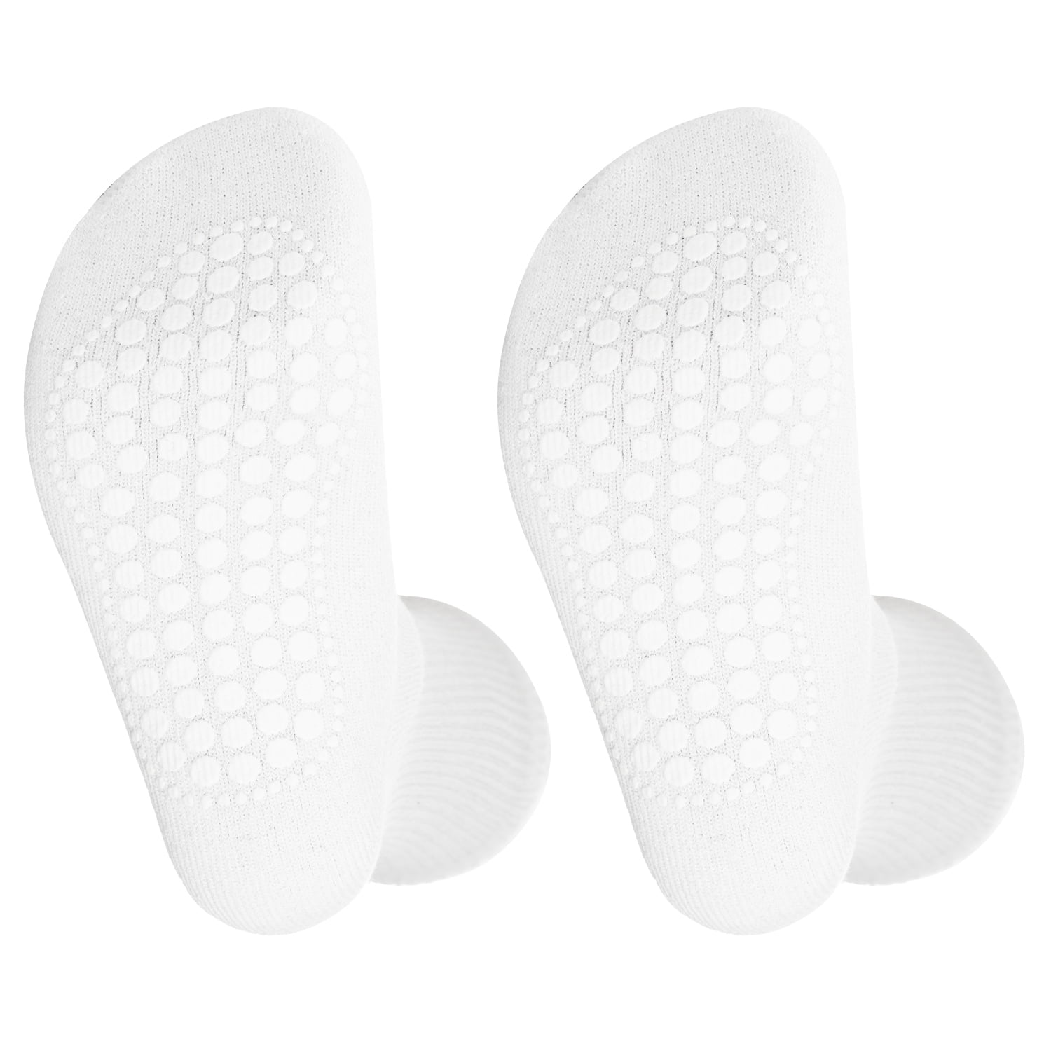 Diabetic Socks - Non Skid Hospital Loose Fitting Slipper Socks With Gripper Bottoms 2 Pack Savings - Gripper socks - Men's Size 13-15 (Skid 2 White)