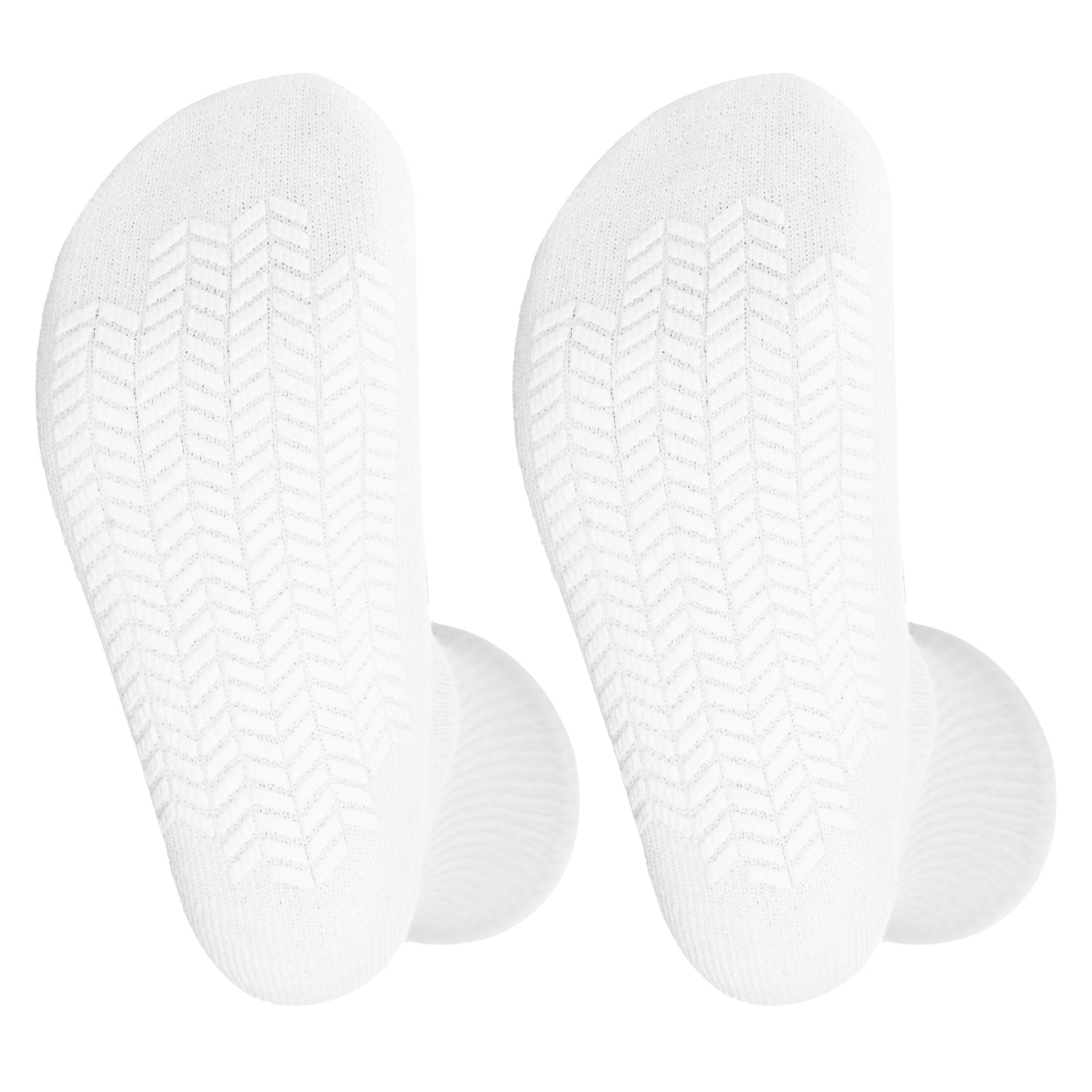 Diabetic Socks - Non Skid Hospital Loose Fitting Slipper Socks With Gripper Bottoms 2 Pack Savings - Gripper socks - Men's Size 13-15 (Skid 3 White)