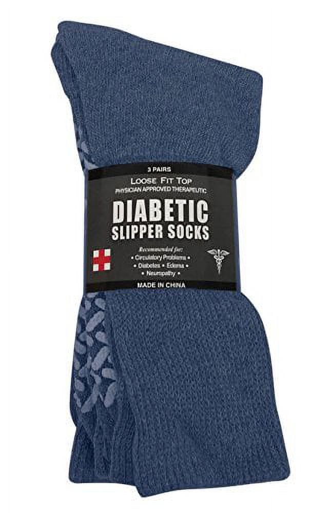 Diabetic Socks Unisex Non Skid Hospital Loose Fitting Slipper Socks
